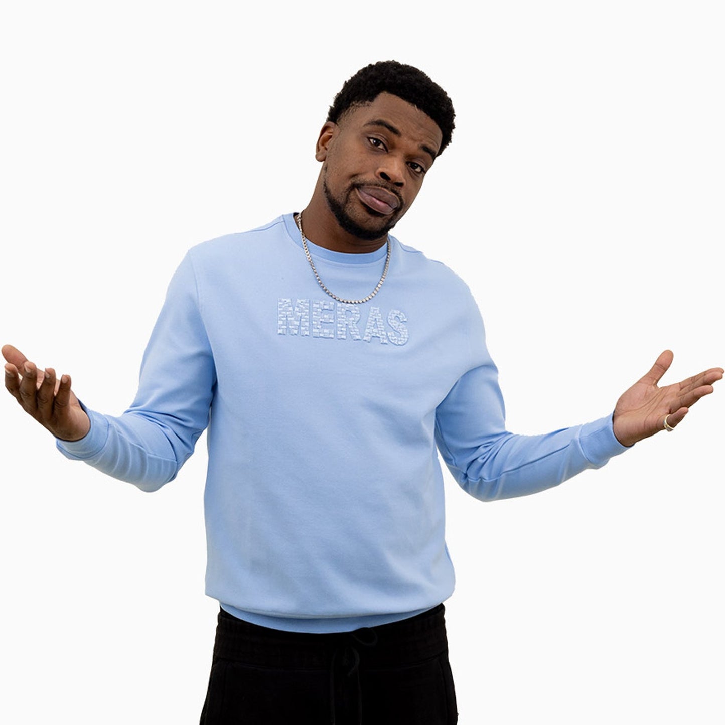 Men's Embroidery Crew Neck Sweatshirt