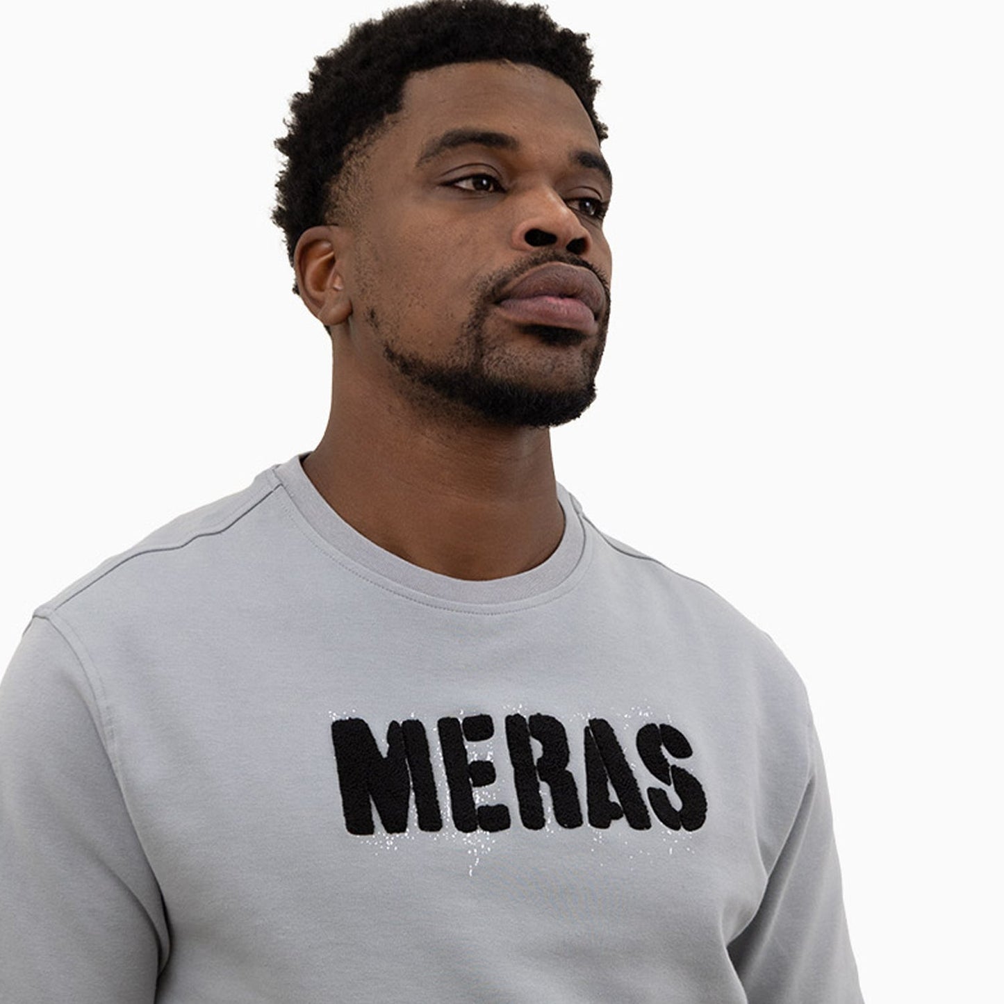 Men's Chenille Patch Crew Neck Sweatshirt