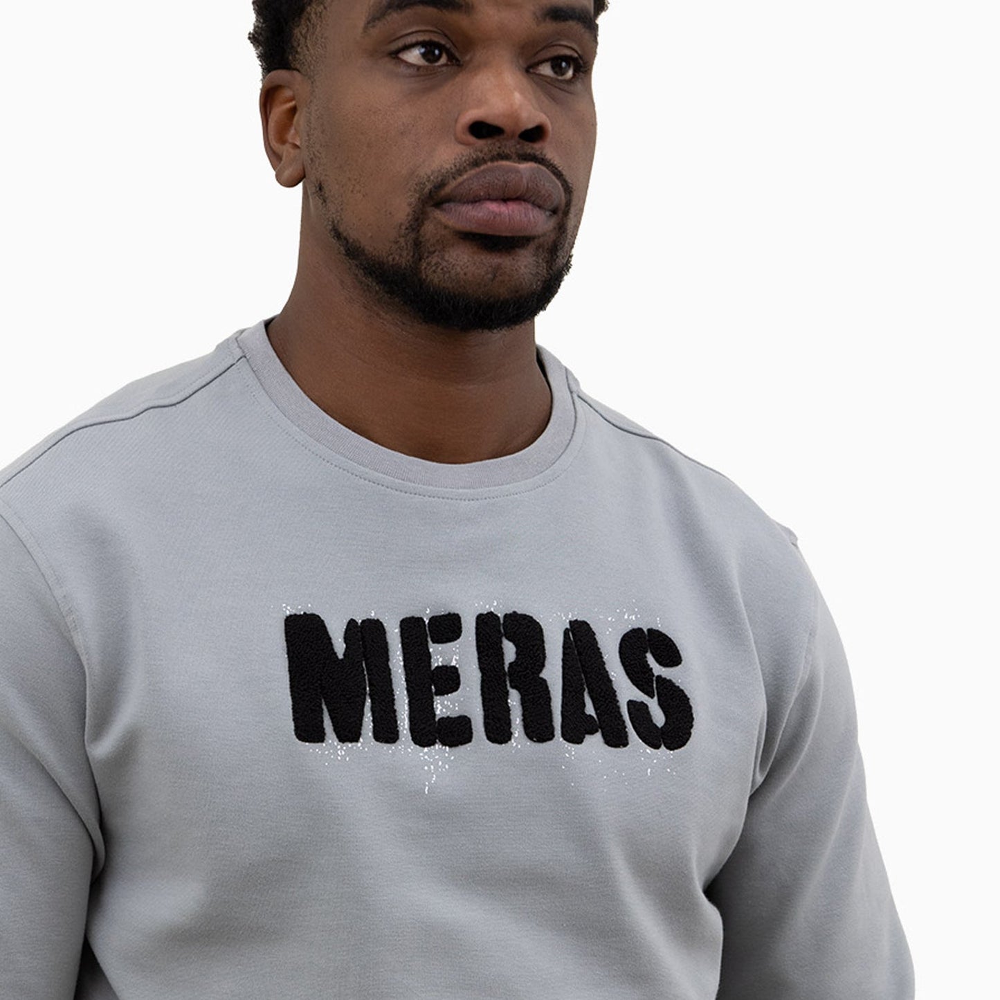 Men's Chenille Patch Crew Neck Sweatshirt