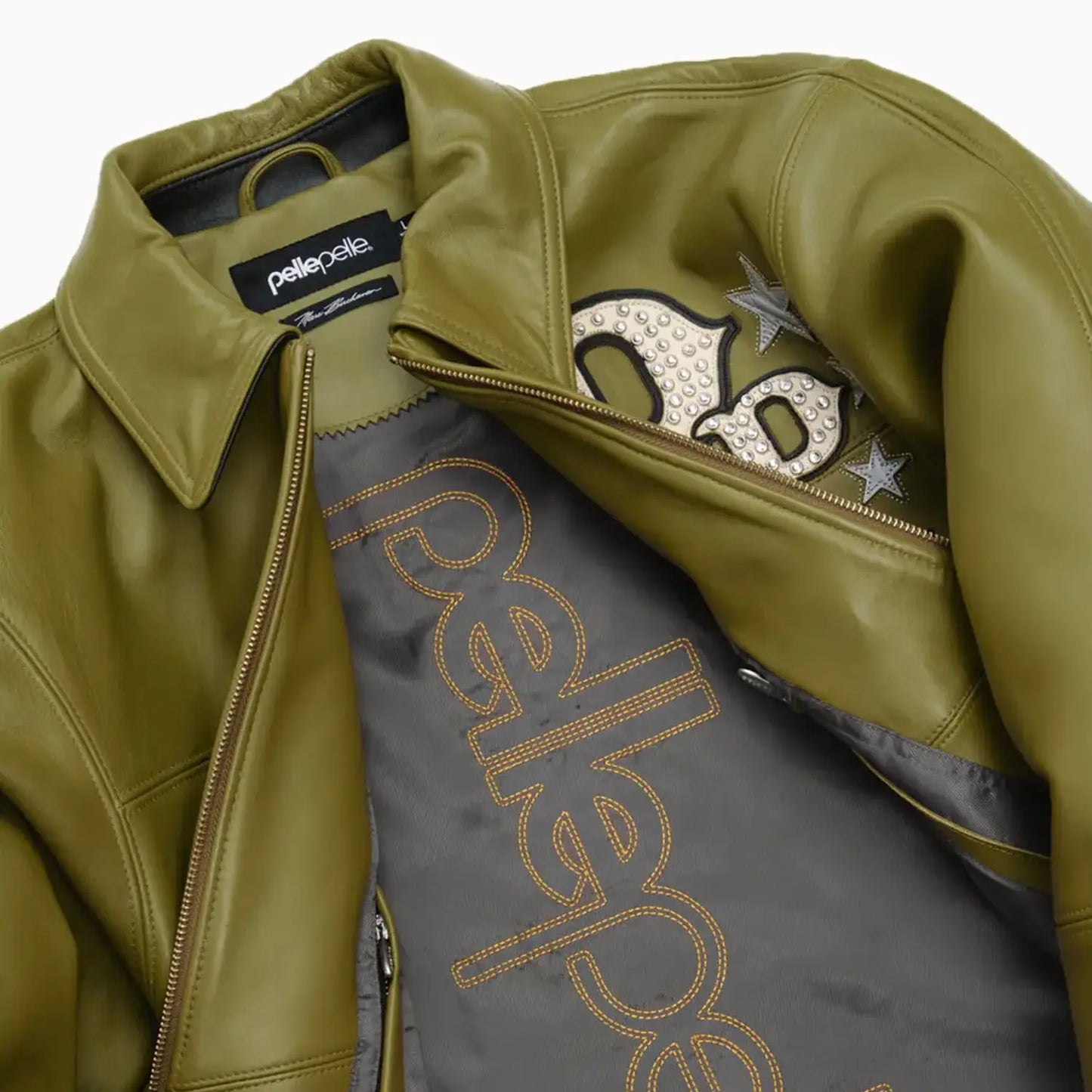 Men's Stars And Stripes Leather Jacket