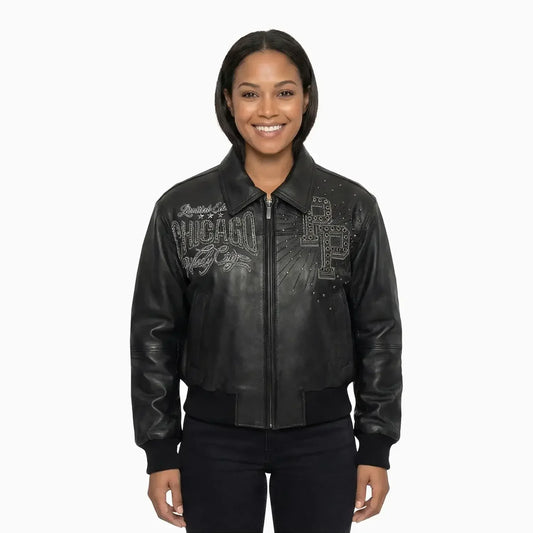 Pelle-Pelle X TB Women's Windy City Leather Jacket