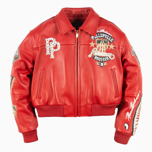 Women's American Bruiser Crop Leather Jacket