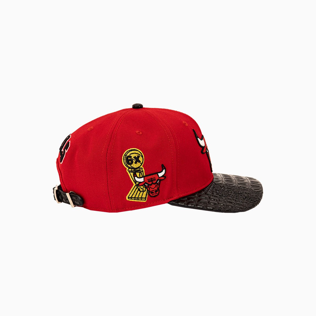Chicago Bulls NBA Leather Visor Snapback Hat
