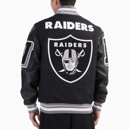 Men's Las Vegas Raiders NFL Rib Wool Varsity Jacket