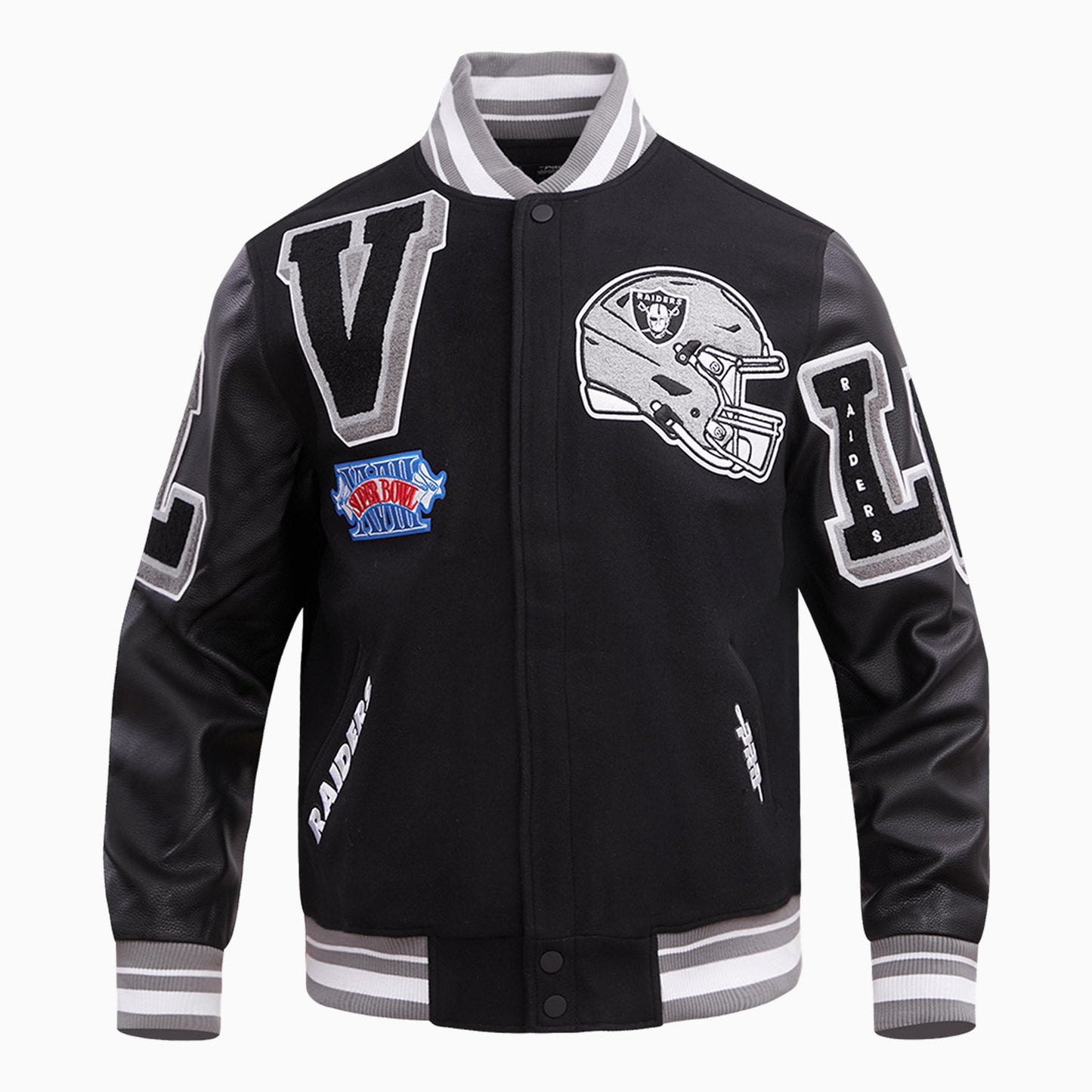 Men's Las Vegas Raiders NFL Rib Wool Varsity Jacket