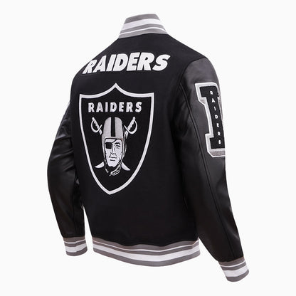 Men's Las Vegas Raiders NFL Rib Wool Varsity Jacket