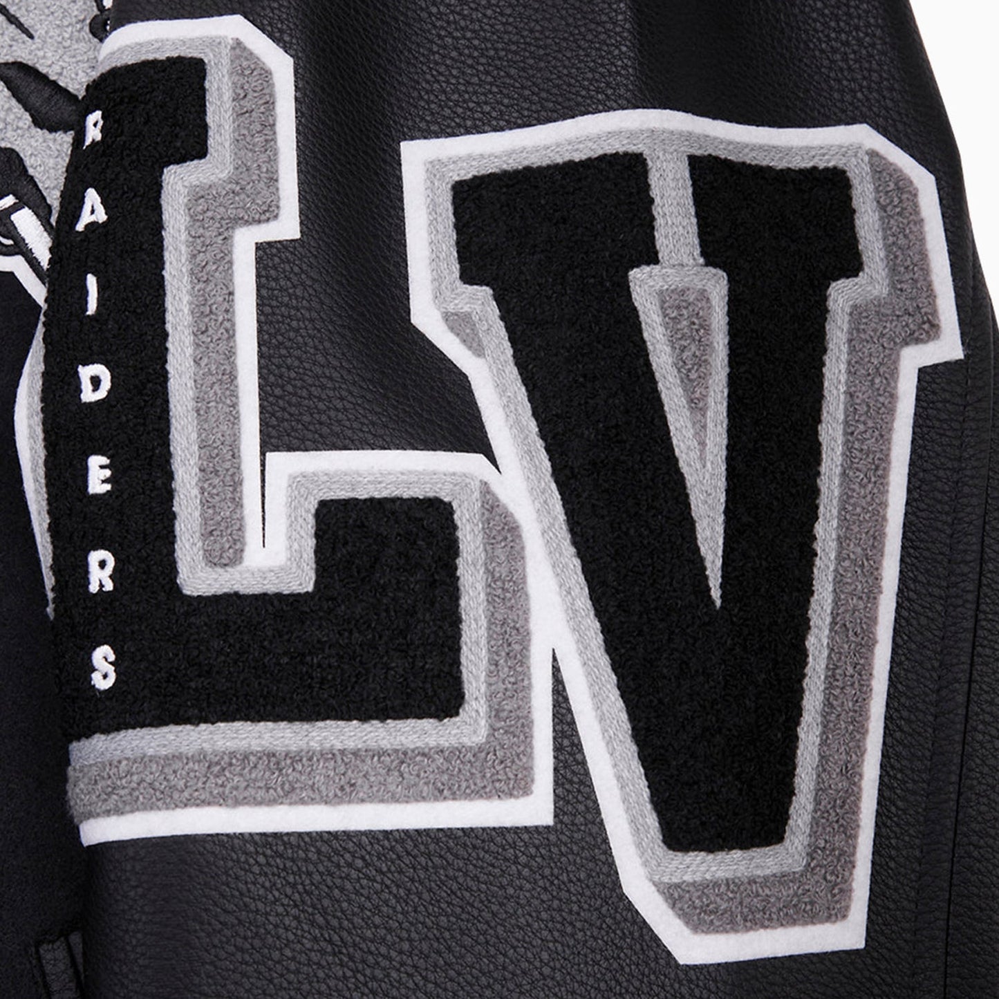 Men's Las Vegas Raiders NFL Rib Wool Varsity Jacket