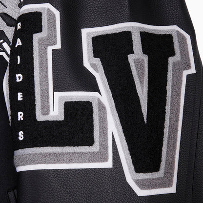 Men's Las Vegas Raiders NFL Rib Wool Varsity Jacket