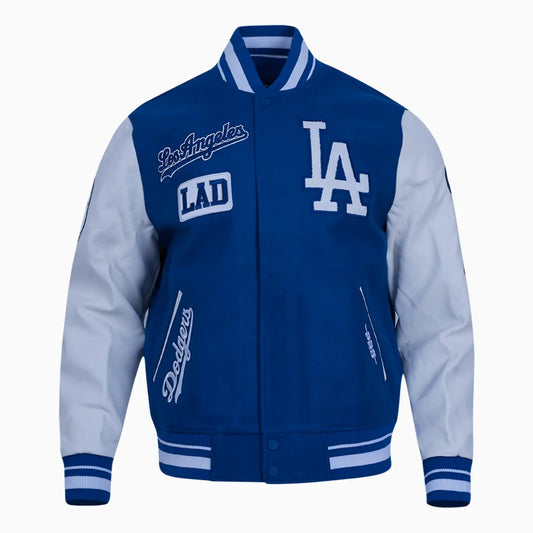 Men's Los Angeles Dodgers MLB Area Code Rib Wool Varsity Jacket