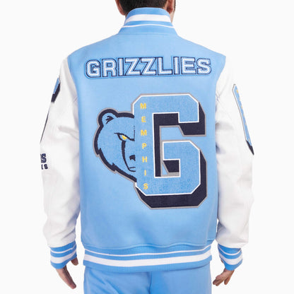 Men's Memphis Grizzlies NBA Mash Up Rib Wool Varsity Jacket