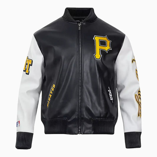 Men's Pittsburgh Pirates Leather Varsity Jacket