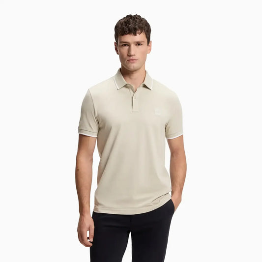 Men's Slim Fit Polo Shirt in Stretch-Cotton Piqué