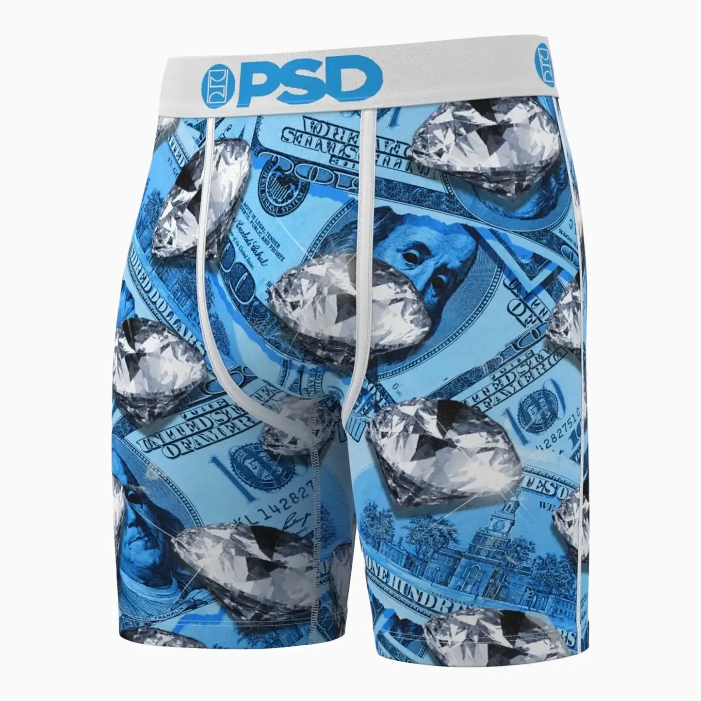 Men's Blue Fortune Standard Length Boxer