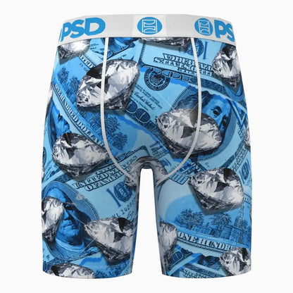 Men's Blue Fortune Standard Length Boxer
