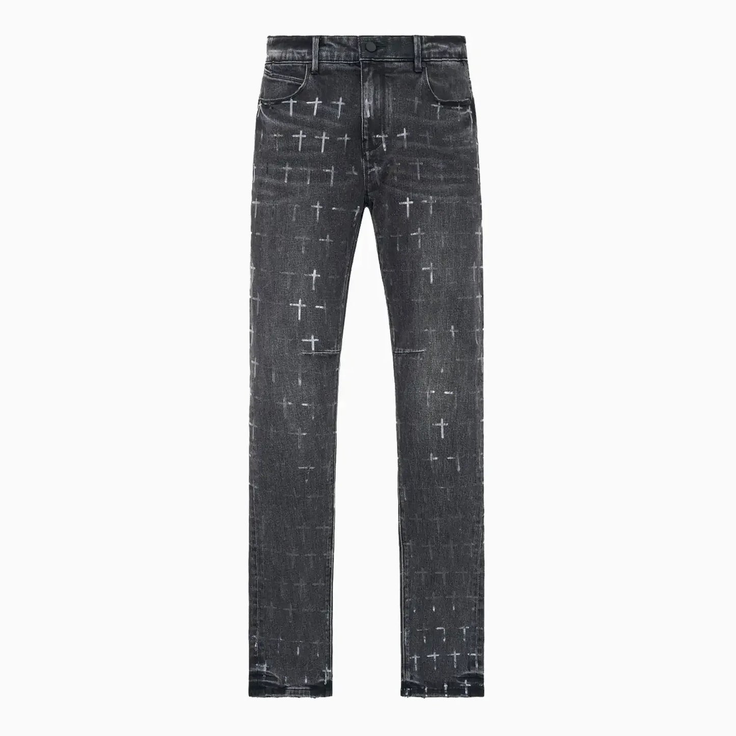 Men's Bryant Noir Coated Grey Denim Jean Pant