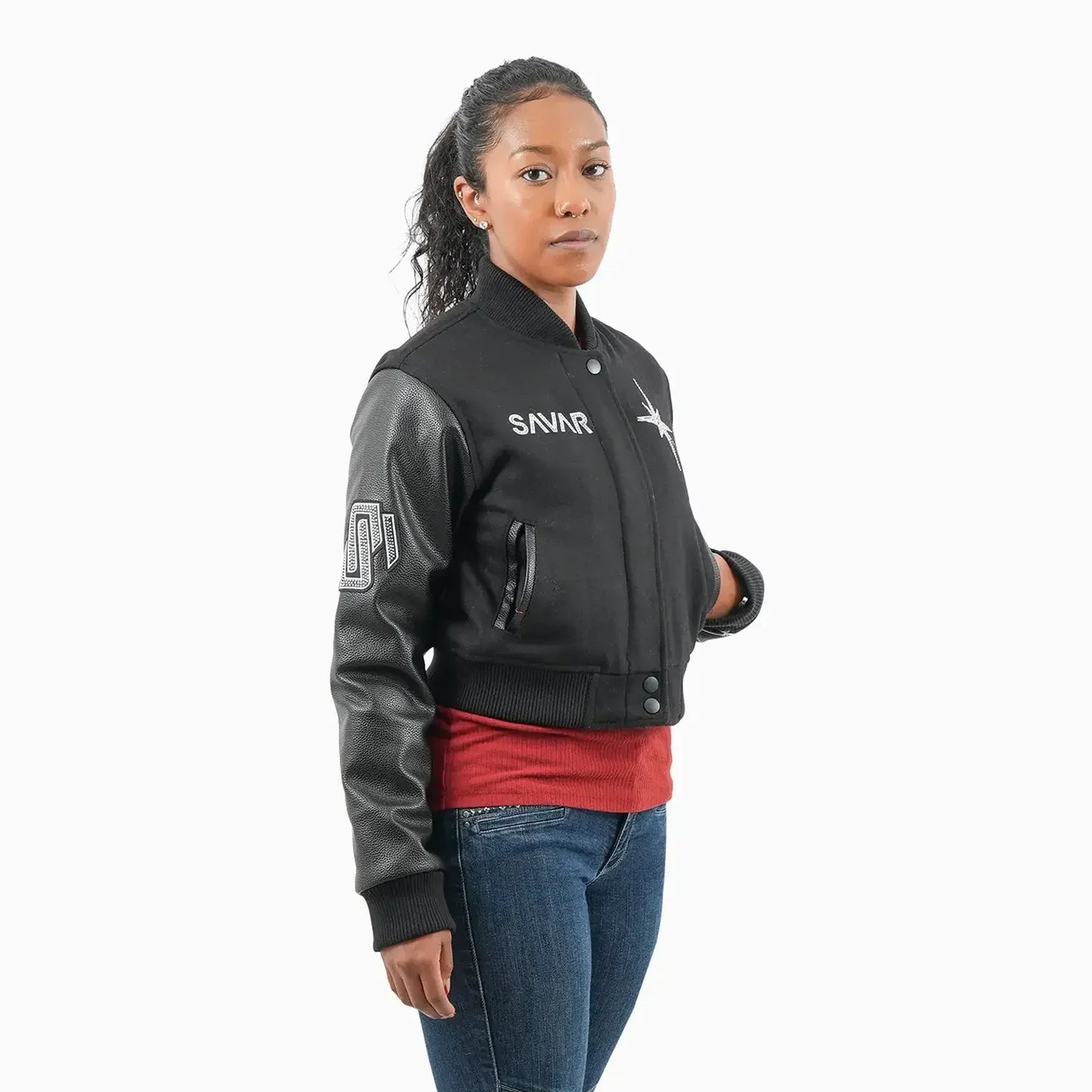 Women's Faded Wool Varsity Jacket