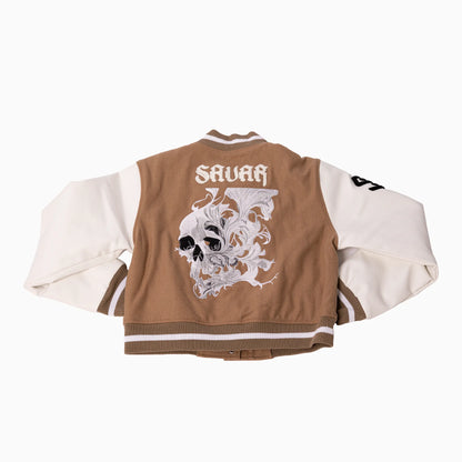 Women's Skull Wool Varsity Jacket