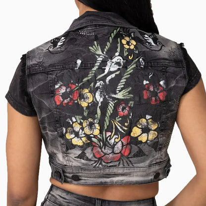 Women's Graphic Trucker Denim Outfit