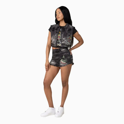 Women's Graphic Trucker Denim Outfit