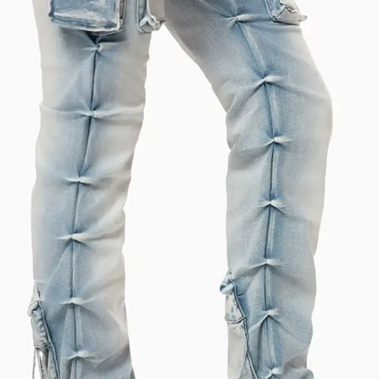 Women's High Rise Cargo Stack Jean Pant