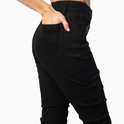 Women's High Rise Rip Off Stack Jeans