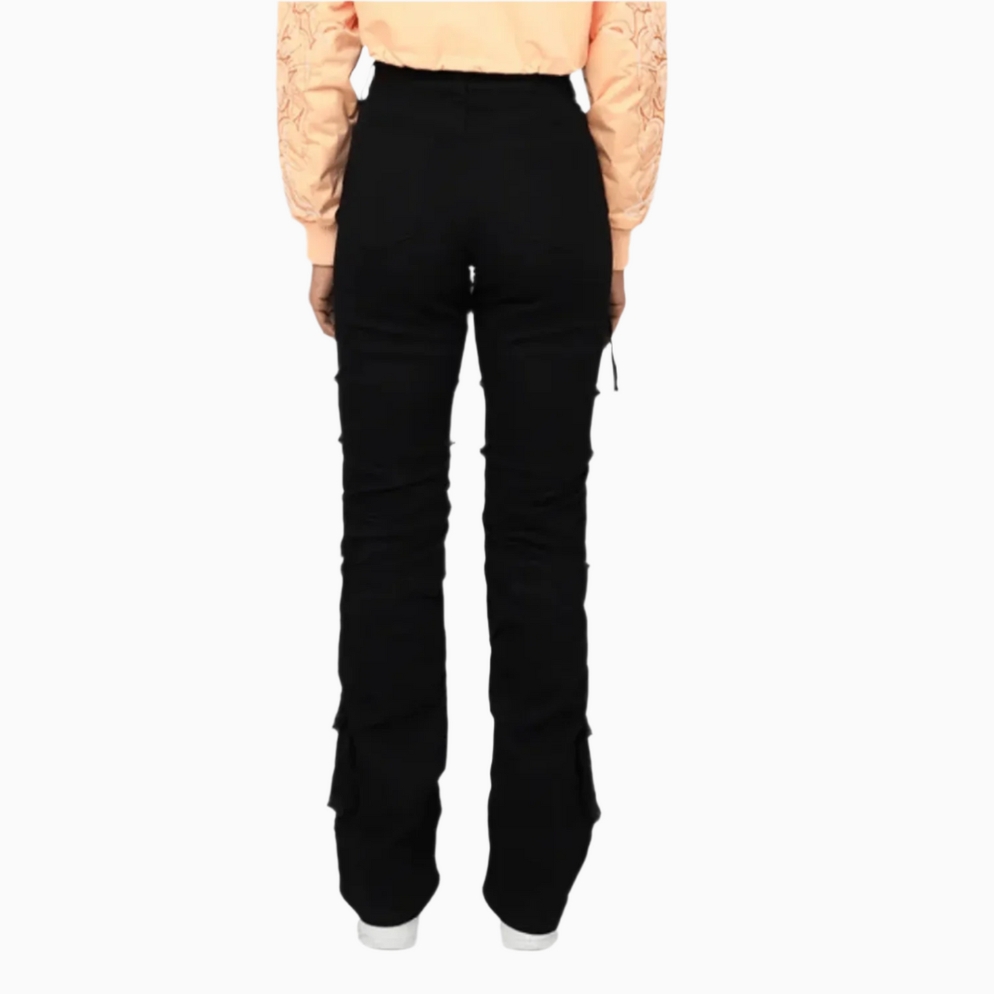 Women's High Rise Side Pinched Stack Twill Pant