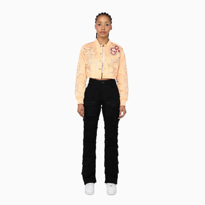 Women's High Rise Side Pinched Stack Twill Pant