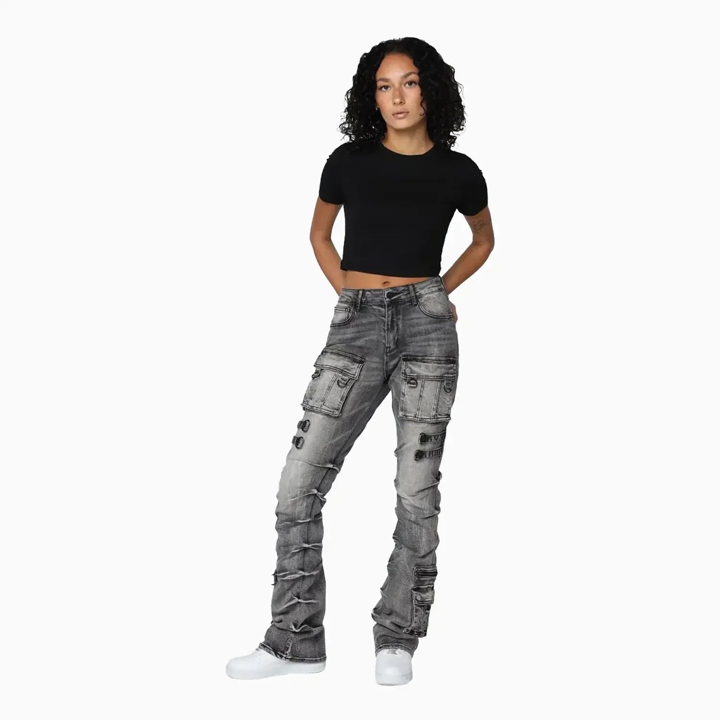 Women's High Rise Stacked Side Pinching Pant