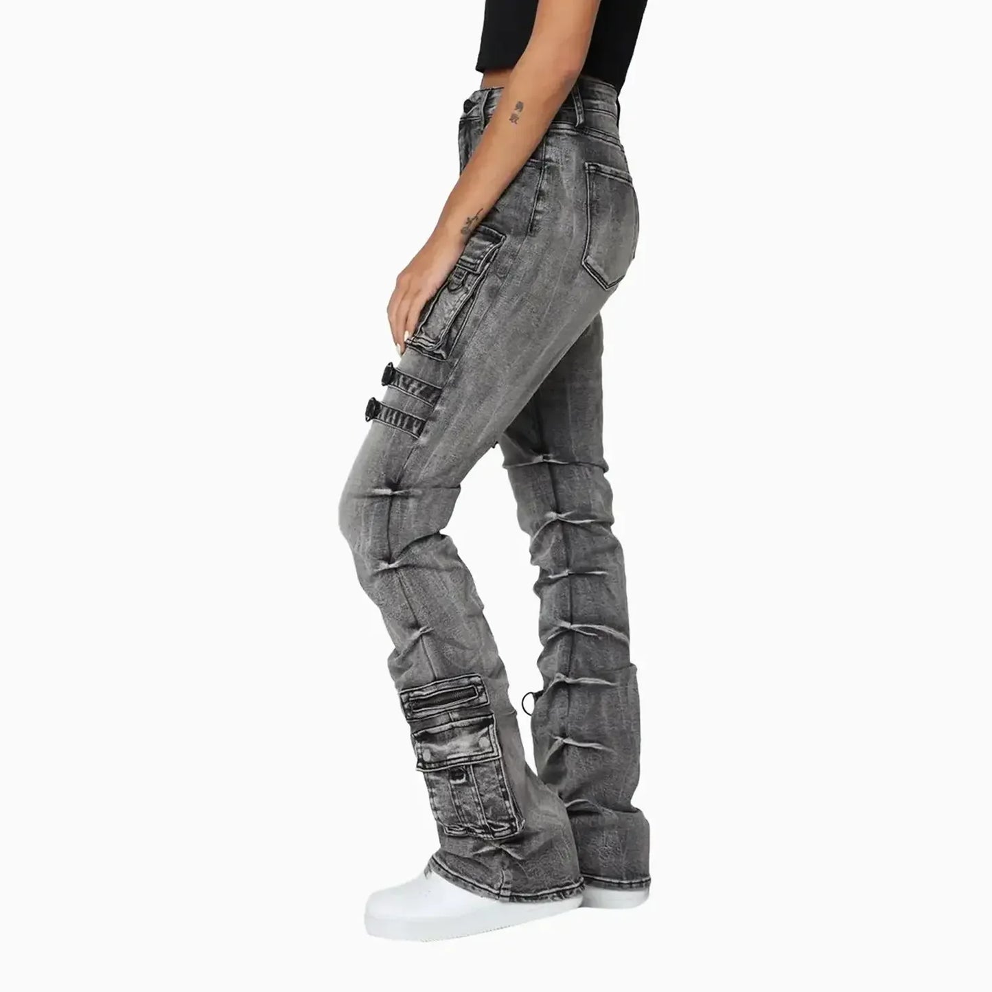 Women's High Rise Stacked Side Pinching Pant