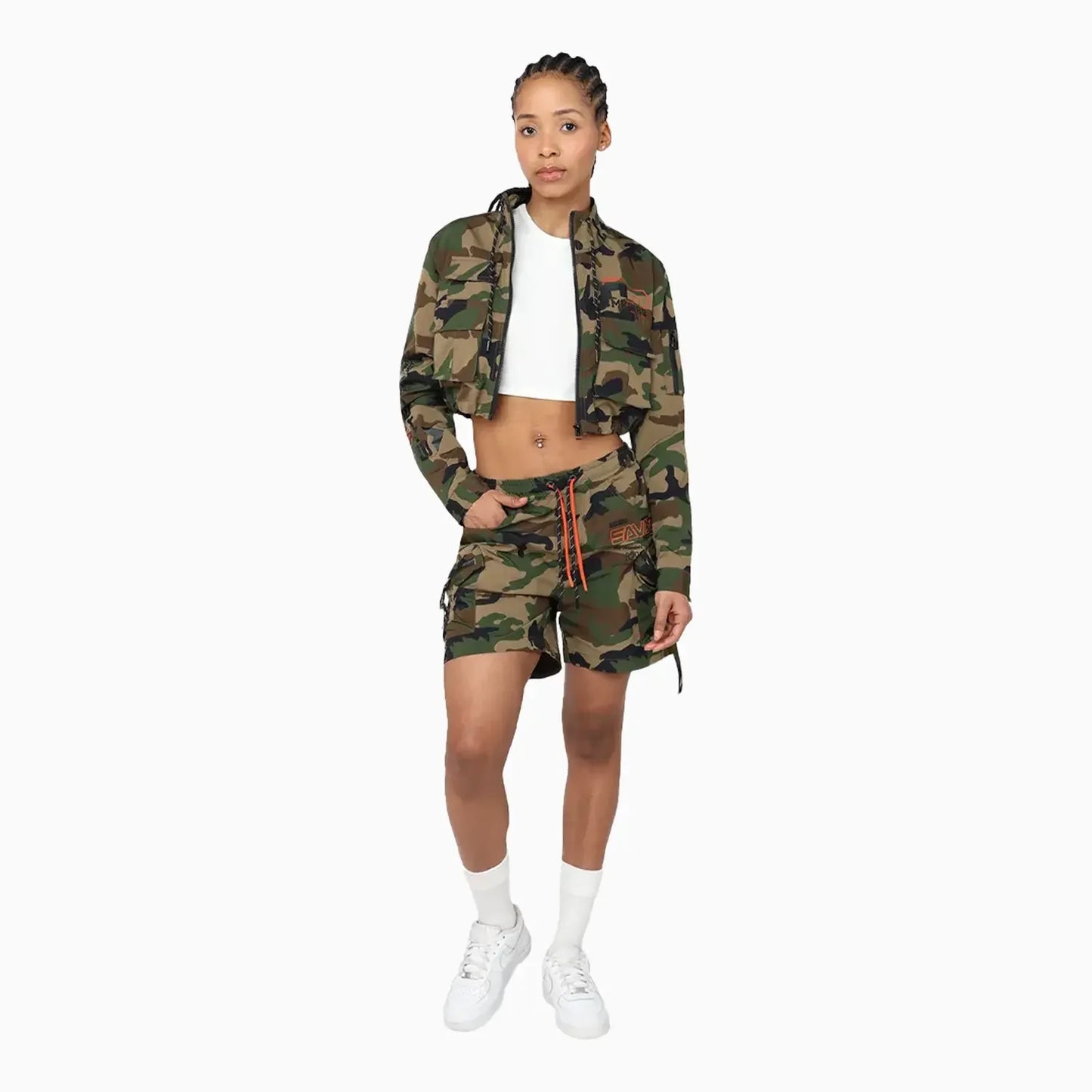 Women's Utility Nylon Printed Outfit