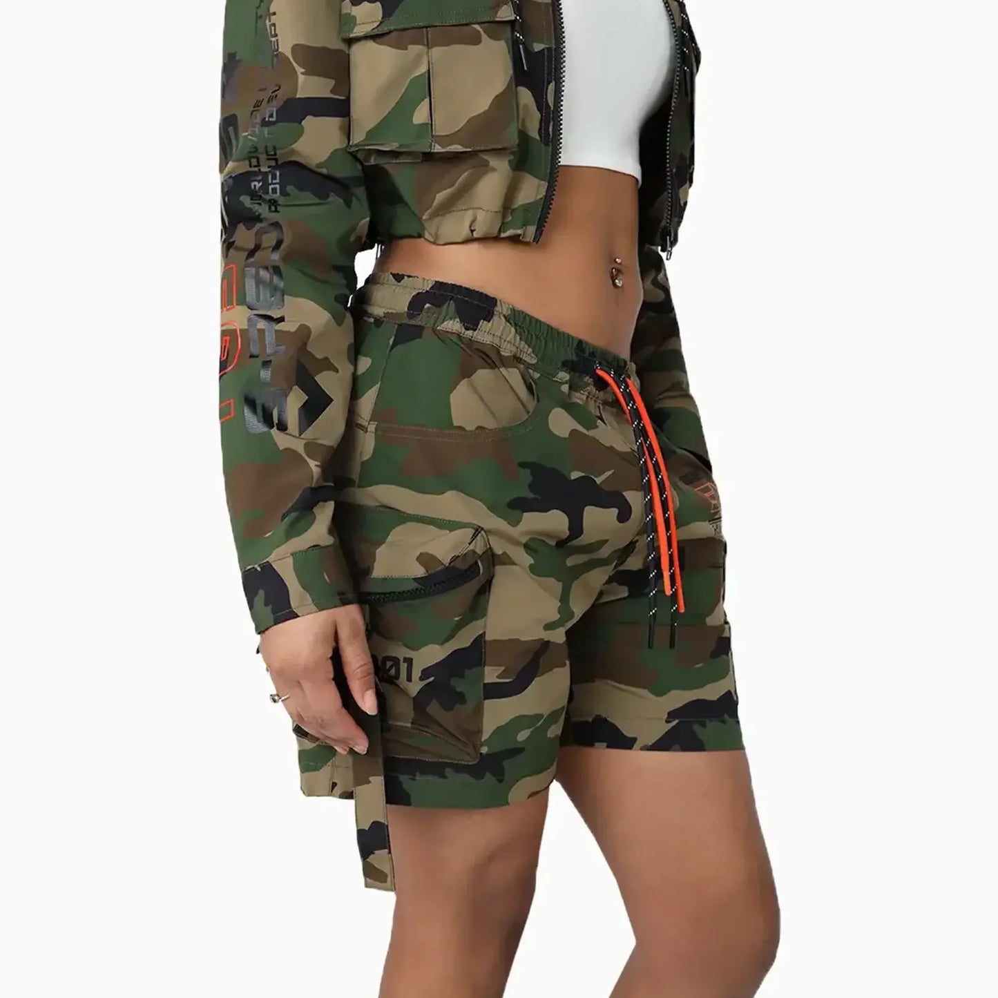 Women's Utility Nylon Printed Outfit