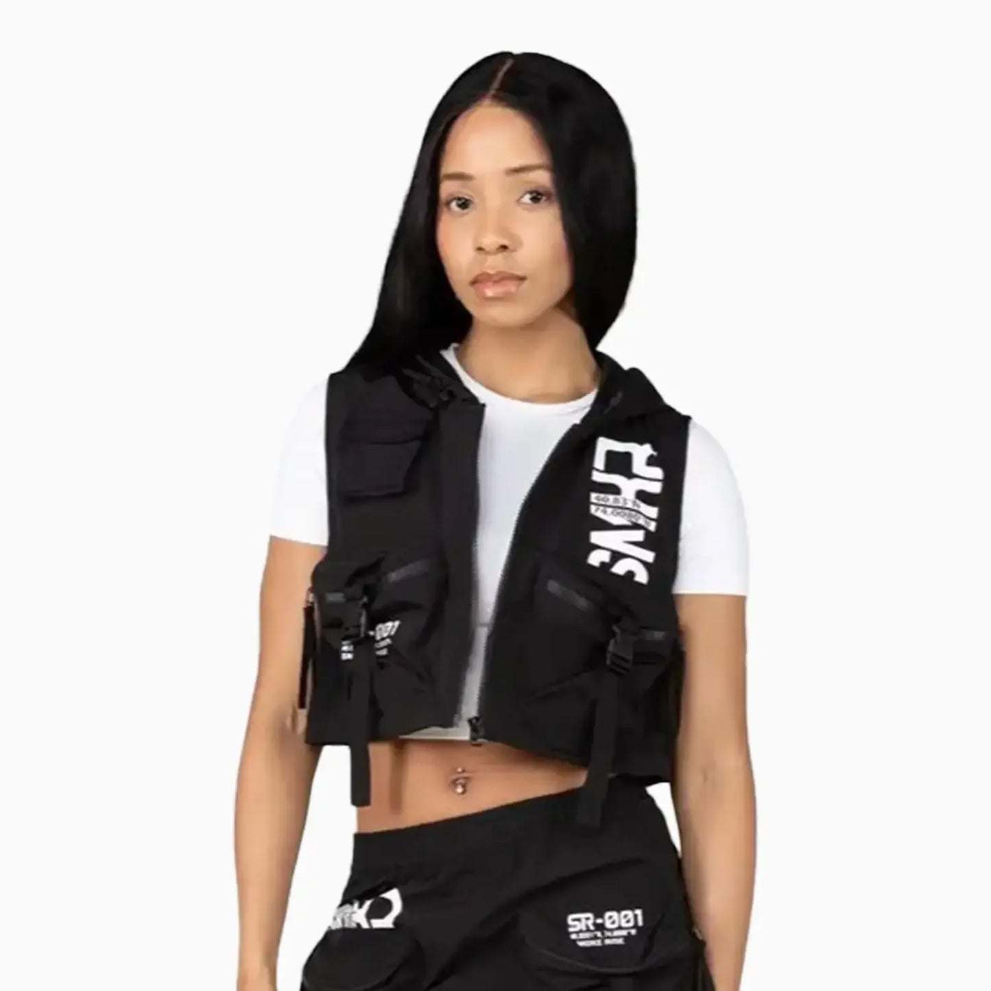 Women's Utility Windbreaker Nylon Printed Outfit