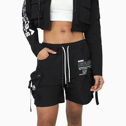 Women's Utility Windbreaker Nylon Printed Outfit