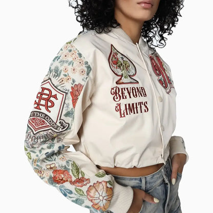 Women's Varsity Cropped Light Jacket