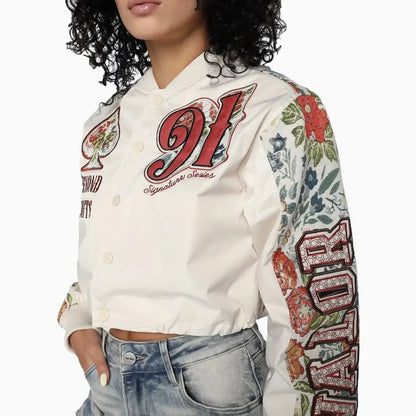 Women's Varsity Cropped Light Jacket
