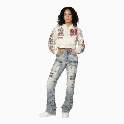 Women's Varsity Cropped Light Jacket