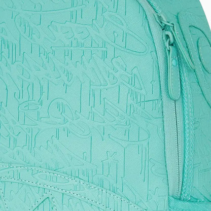 Aqua Embossed Graffiti Backpack