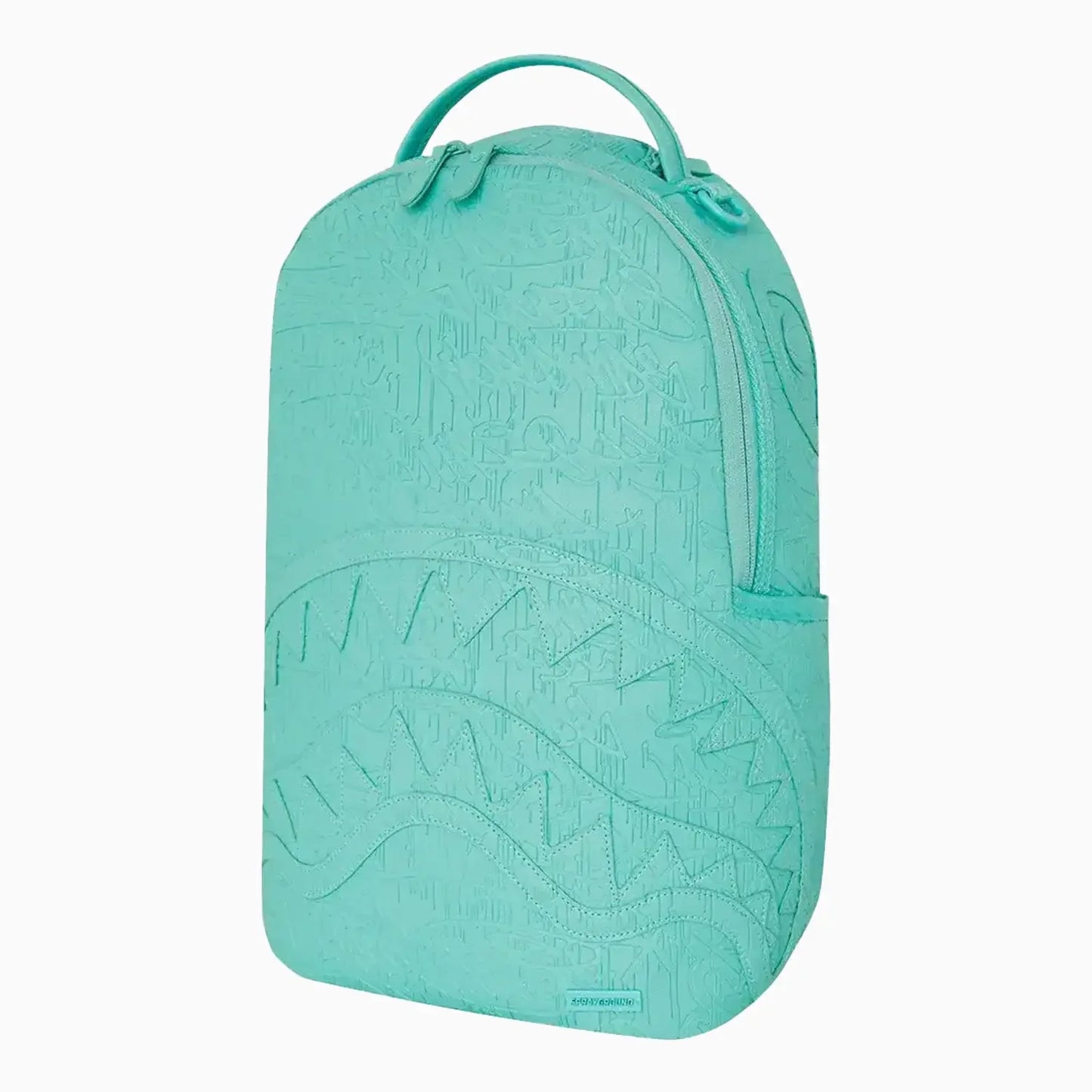 Aqua Embossed Graffiti Backpack