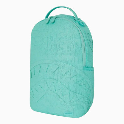 Aqua Embossed Graffiti Backpack