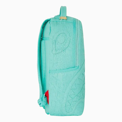 Aqua Embossed Graffiti Backpack