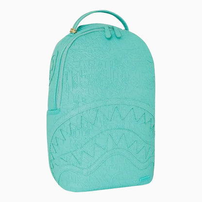 Aqua Embossed Graffiti Backpack