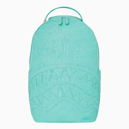 Aqua Embossed Graffiti Backpack