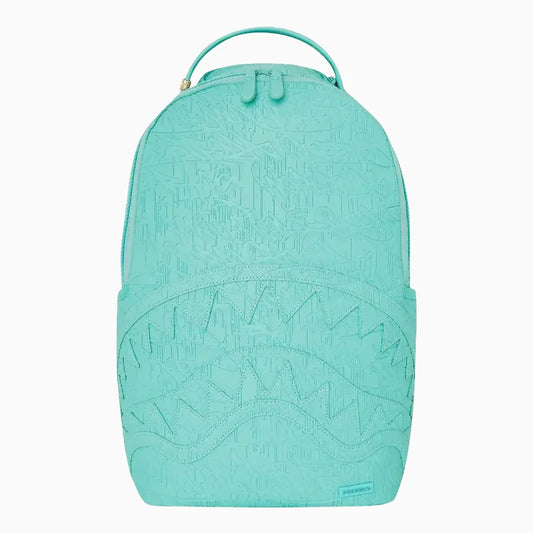 Aqua Embossed Graffiti Backpack