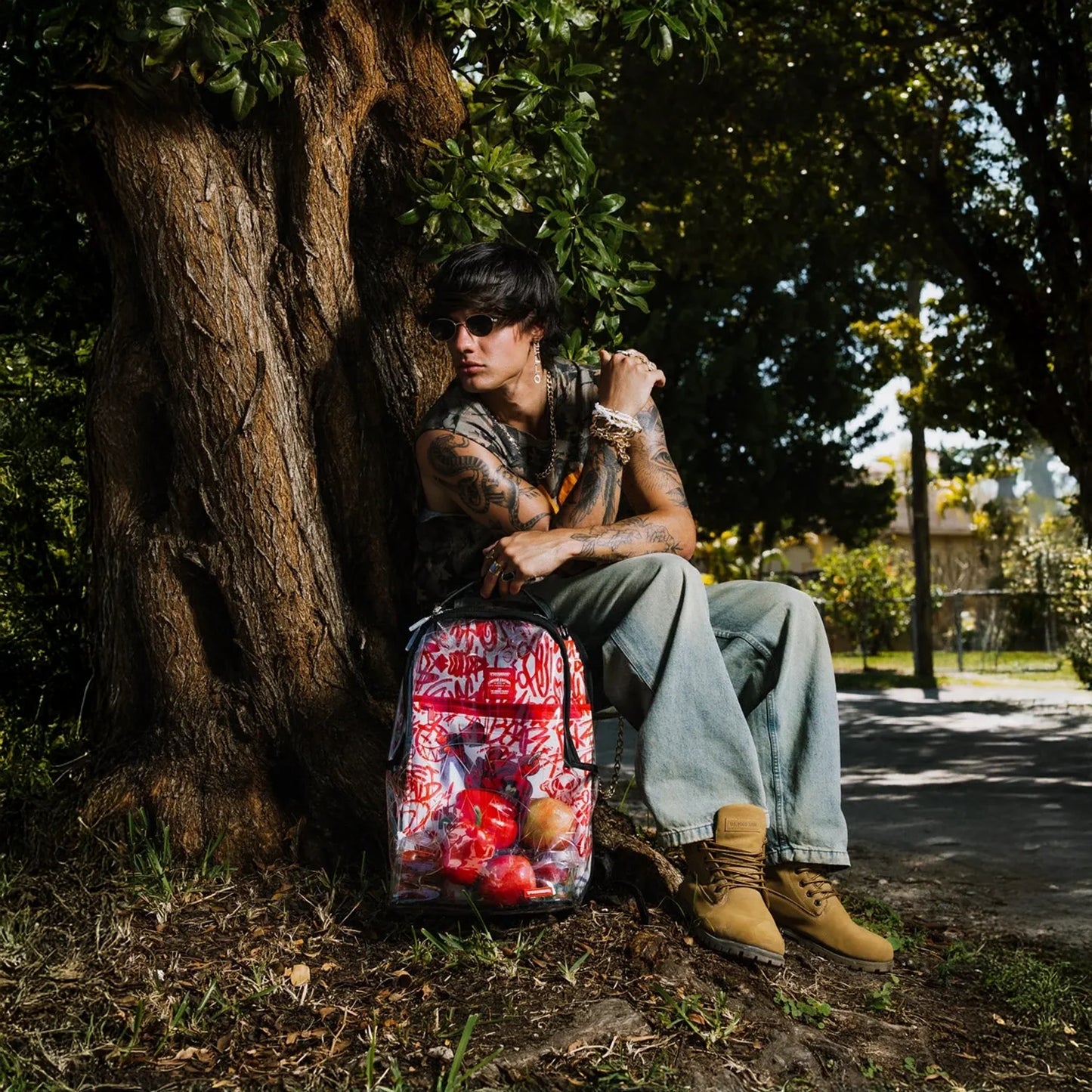 Bear Grills Dlx Clear Backpack