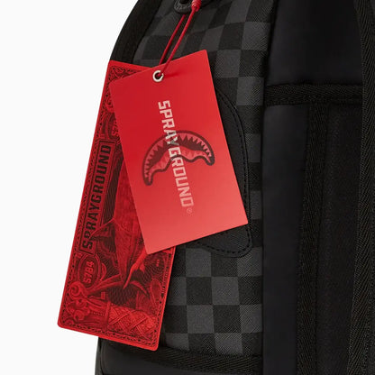 Black Puffer Check Backpack