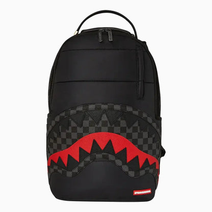 Black Puffer Check Backpack