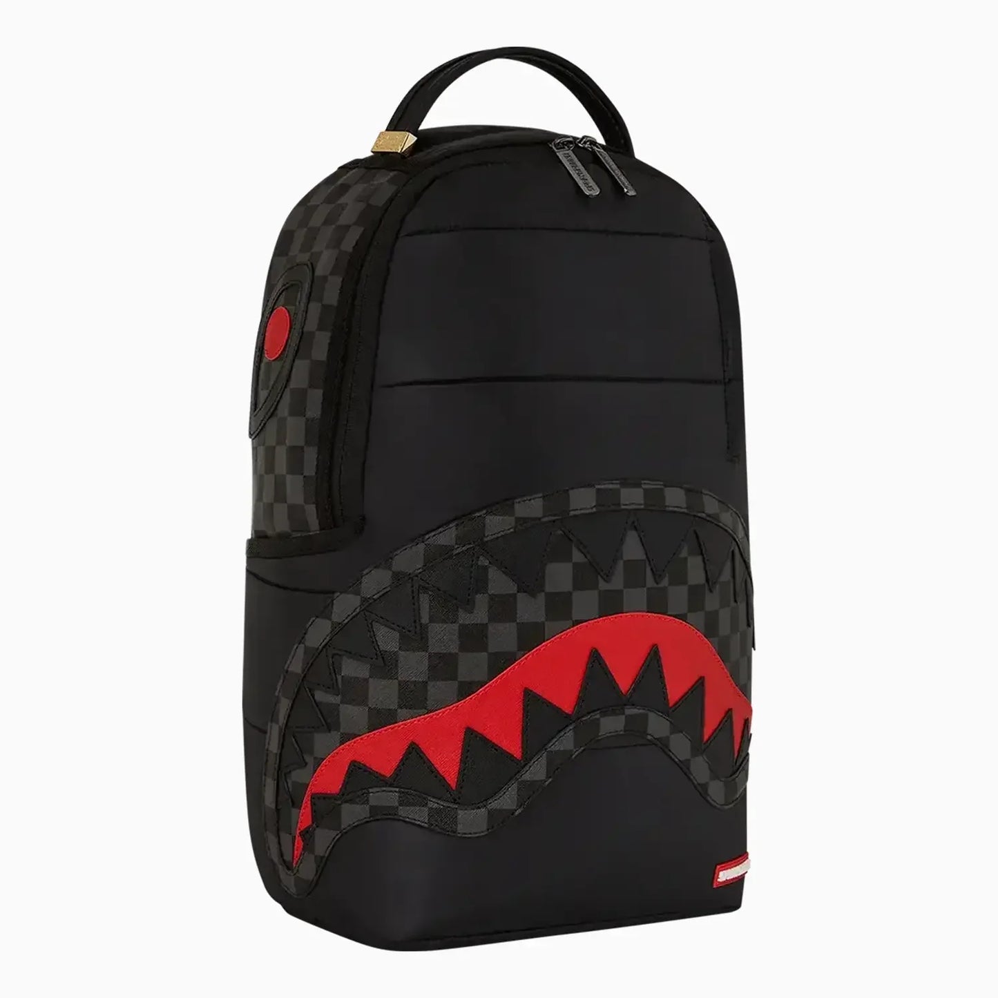 Black Puffer Check Backpack