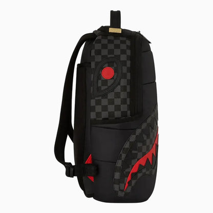 Black Puffer Check Backpack