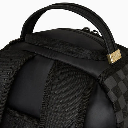 Black Puffer Check Backpack