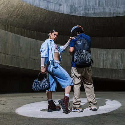 Metallic Drip Shark Bubble Letters Dlx Backpack